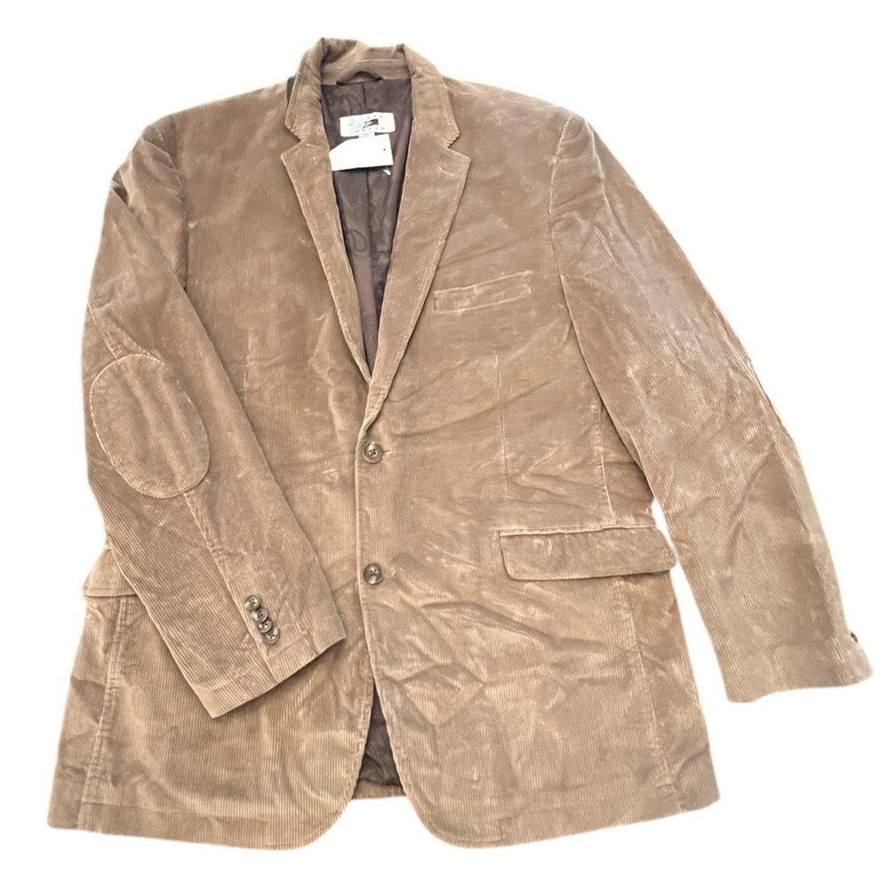 NEW Joseph Abboud Heritage Corduroy Sport Coat Blazer Brown Elbow Patch XL $170